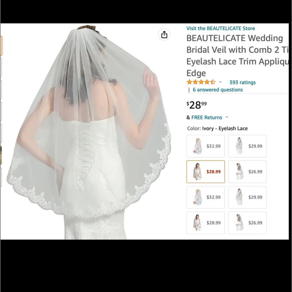 Brand new bridal veil